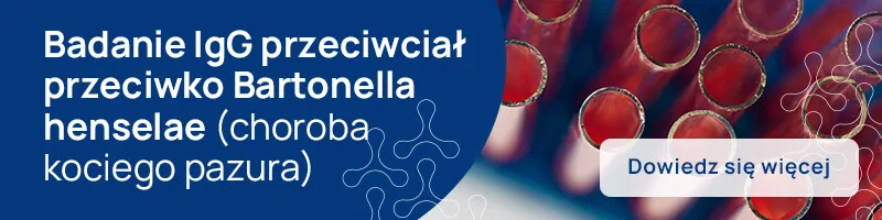 Badanie IgG przeciwciał przeciwko Bartonella henselae (choroba kociego pazura)